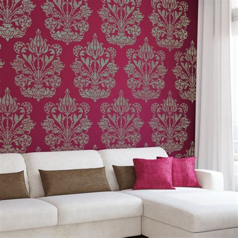 elegant stencils for walls|More.